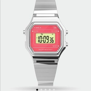 Timex T80 Mini 27mm Stainless Steel Expansion Band Watch